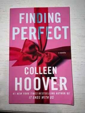 Finding Perfect by Colleen Hoover - Pink Cover with Red Bow